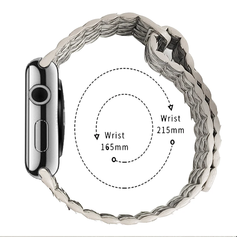 Ремешок из натуральной змеиной кожи для Apple Series 4 Ультратонкий браслет наручных