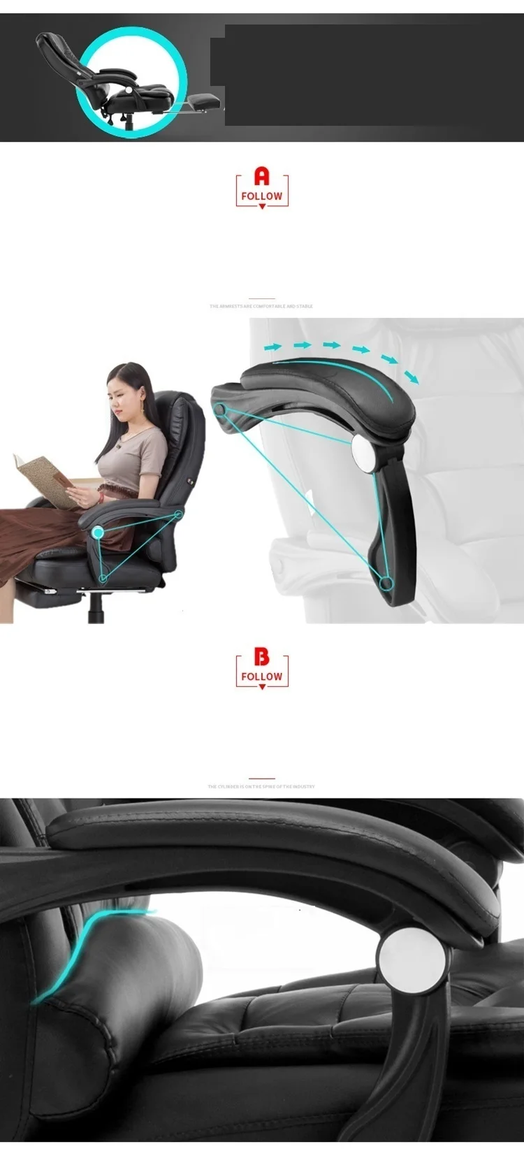 Sedia Ufficio Oficina Bureau Meuble Stoelen Gamer Cadir Fauteuil кресло из кожи Silla Gaming Cadeira массажное кресло для офиса