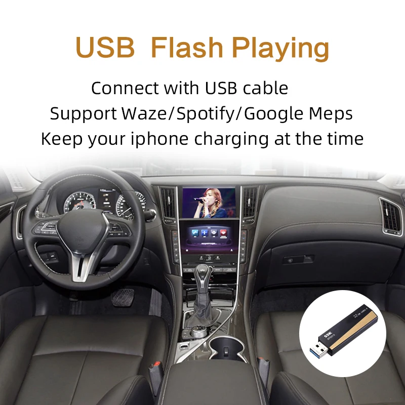 

Wireless Apple Carplay For infiniti 8inch Screen 2015-2019 Q50 Q60 Q50L QX50 Android Auto Mirror Wifi Car Play Airplay