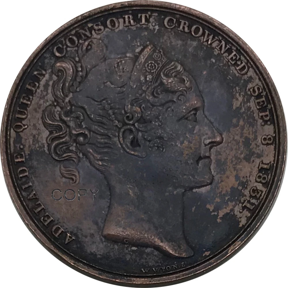 Великобритании 1831 король Уильям IV и Adelaide коронации гладкие кромки Dual портреты