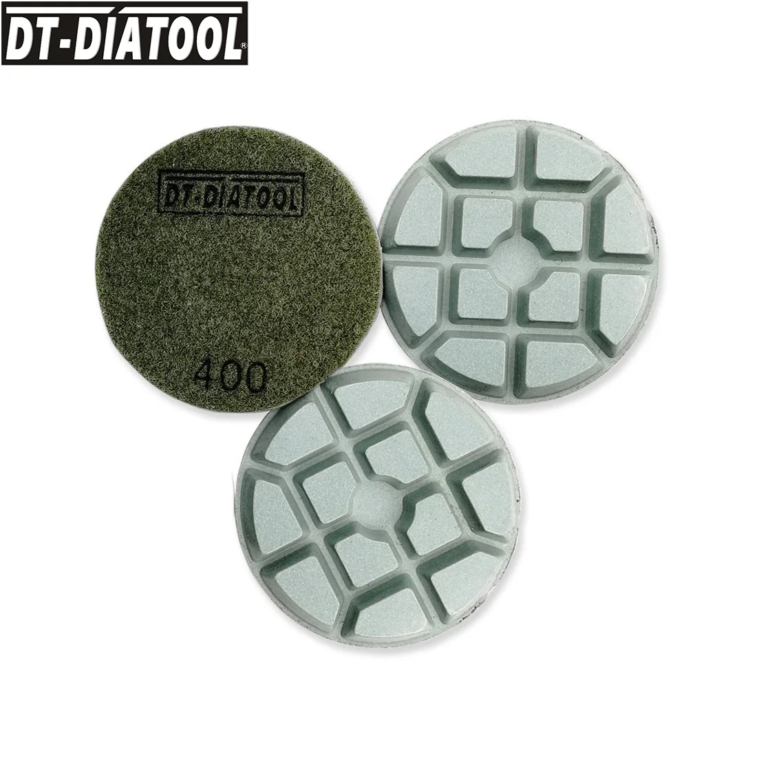 

DT-DIATOOL 3pcs/pk Diamond Polishing Pads Resin Bond Concrete Sanding Discs Dia 80mm/3" Repairing For concrete Floor #400