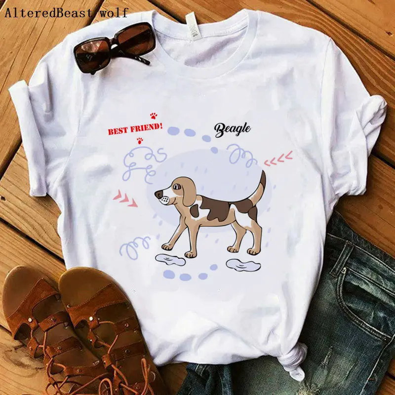 as picture Sushi beagle, Женская забавная Милая модная футболка, Женская Повседневная футболка с принтом, модная футболка с коротким рукавом, летняя женская футболка с рисунком Харадзюку - Цвет: as picture