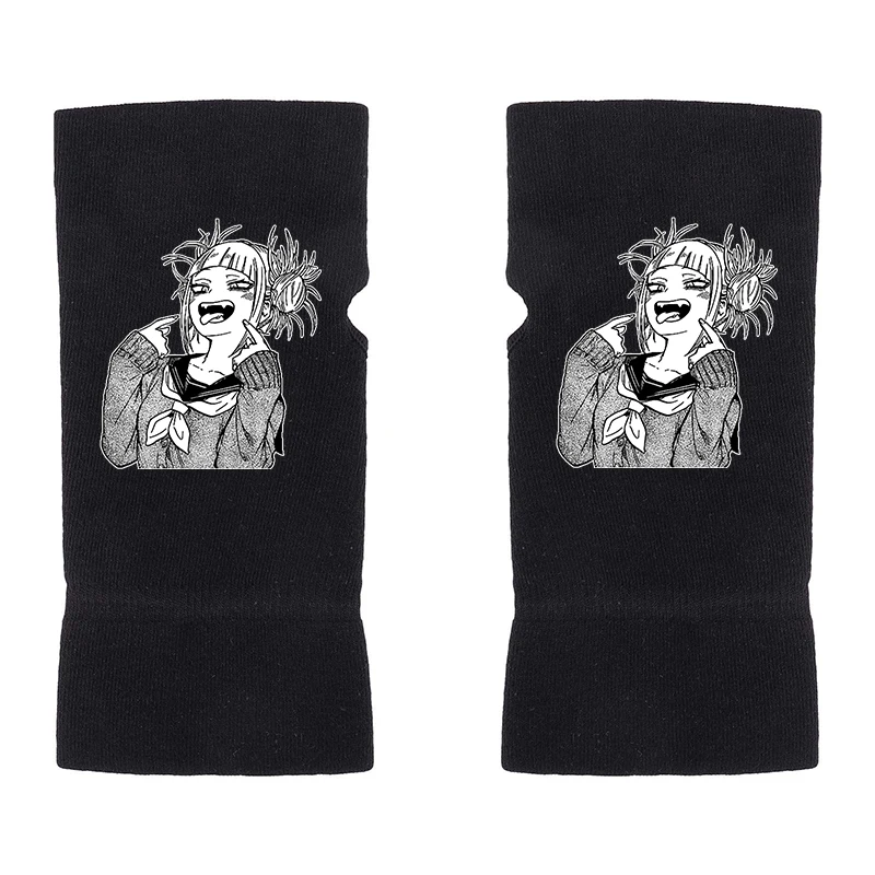 

Fashion Fingerless Gloves Anime My Hero Academia Cosplay Warm Gloves Cartoon Printed Knitting gloves for Unisex