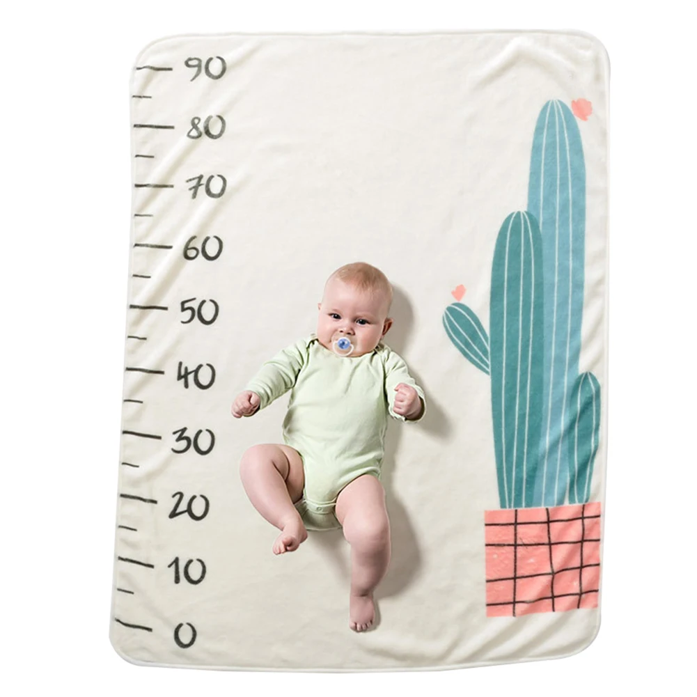 

Baby Milestone Blanket Infant Kids Soft Warm Coral Fleece Swaddling Bath Towel Lovely Newborn Baby Bedding Photograp Props