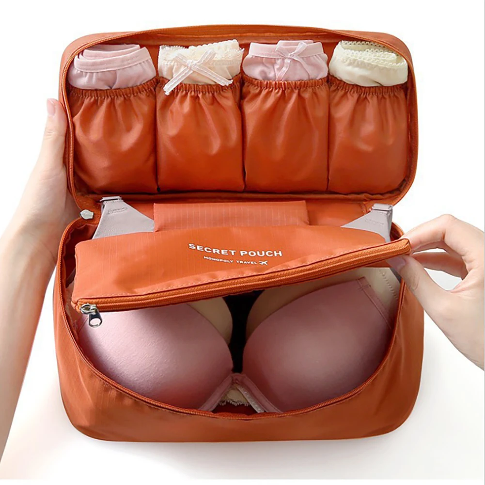 Дорожный органайзер для бюстгальтеров нижнего белья косметичка Хранения