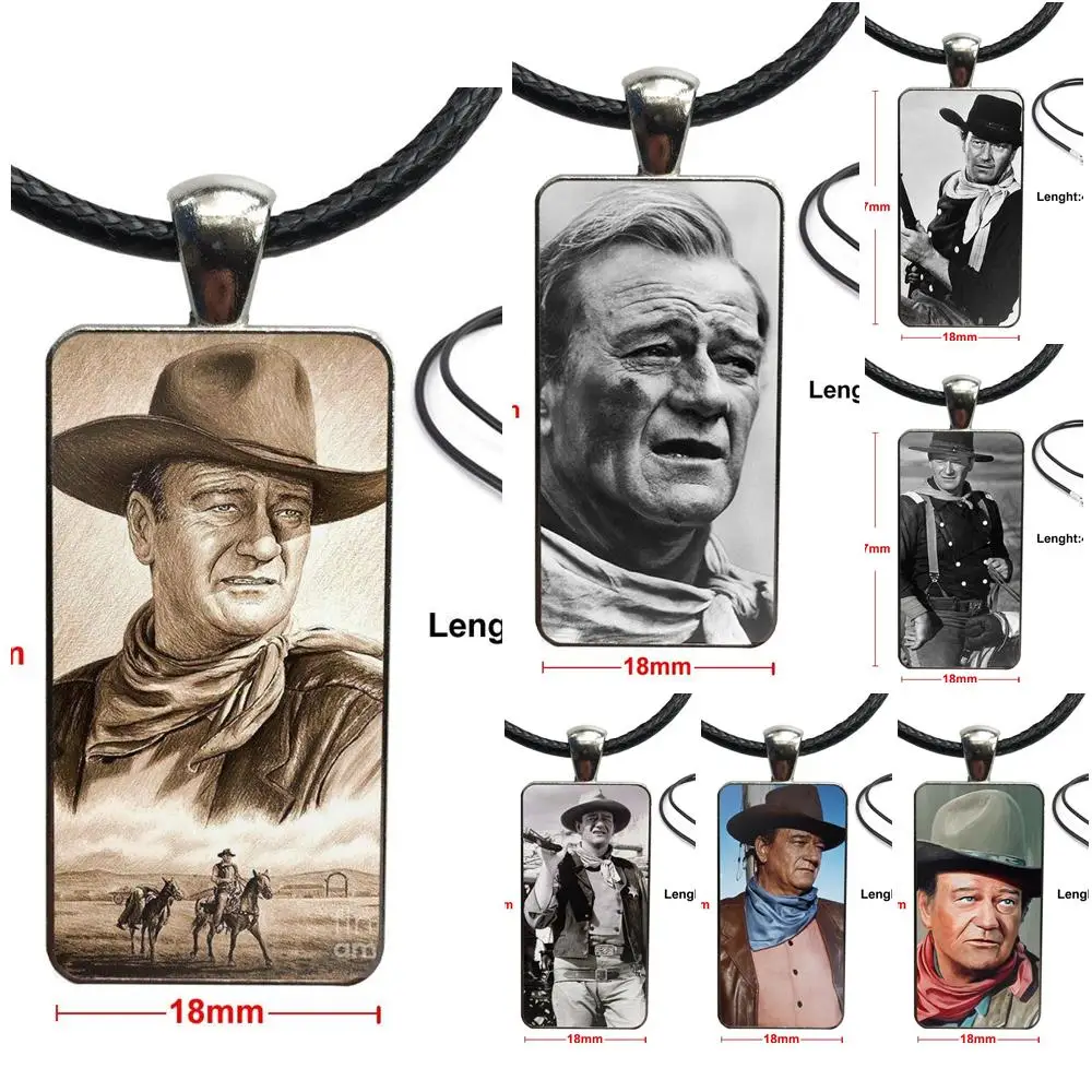 John Wayne Ride Him Ковбойское редкое коллекционное ожерелье модная Длинная цепочка с