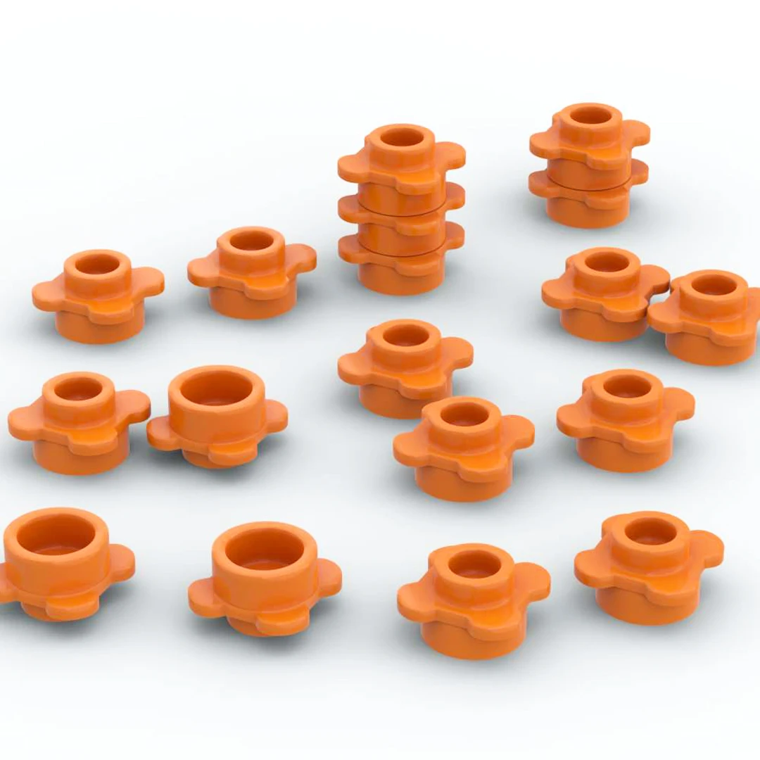 

900pcs Plate Round MOC Bricks 1x1 with Flower Edge 4 Knobs Petals 33291 Building Block Parts Plants diy Children Gifts
