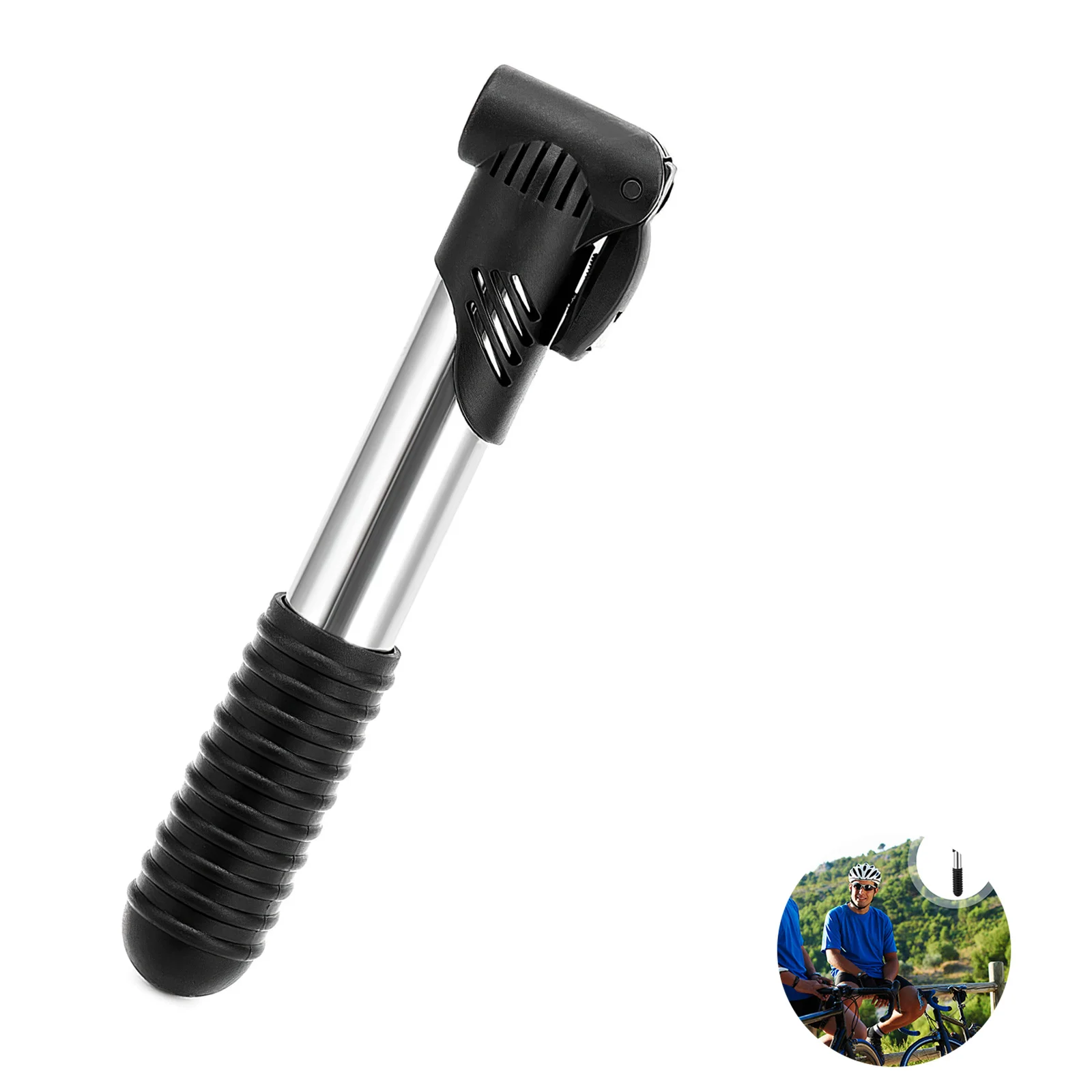 1 шт. портативный велосипедный насос для накачки шин с защитой от падения | Спорт и