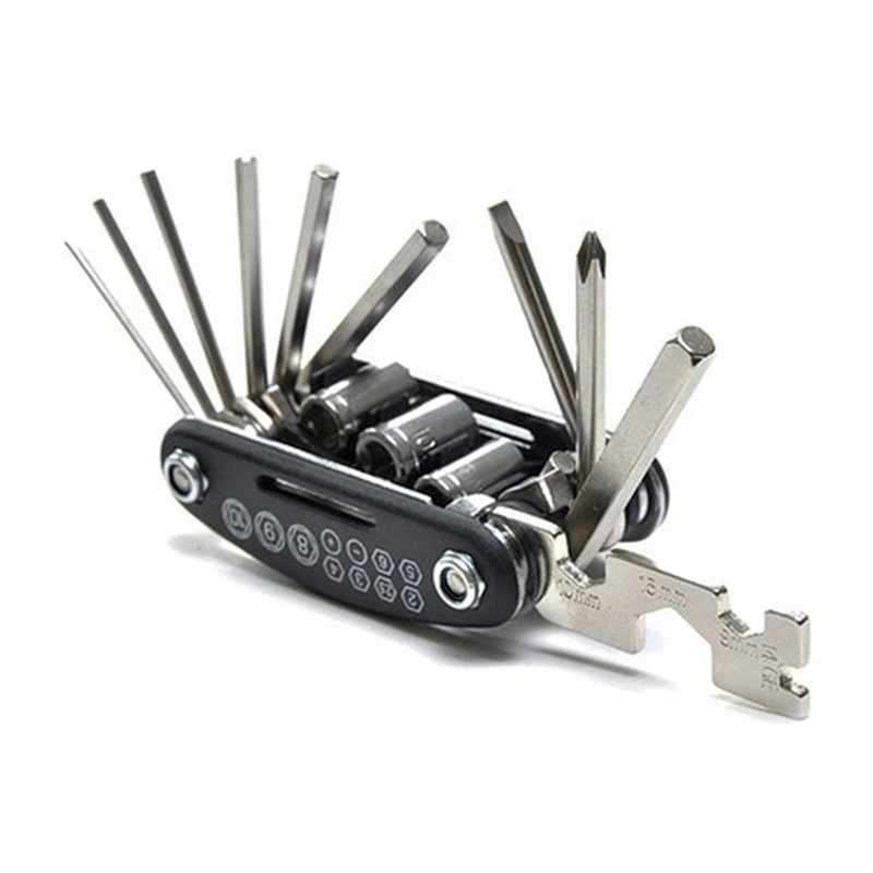 

Portable Socket Multipurpose Wrench Bicycle Repair Accessories Kit Cycling Repairing Screwdriver EDC Outdoor Pocket Tools