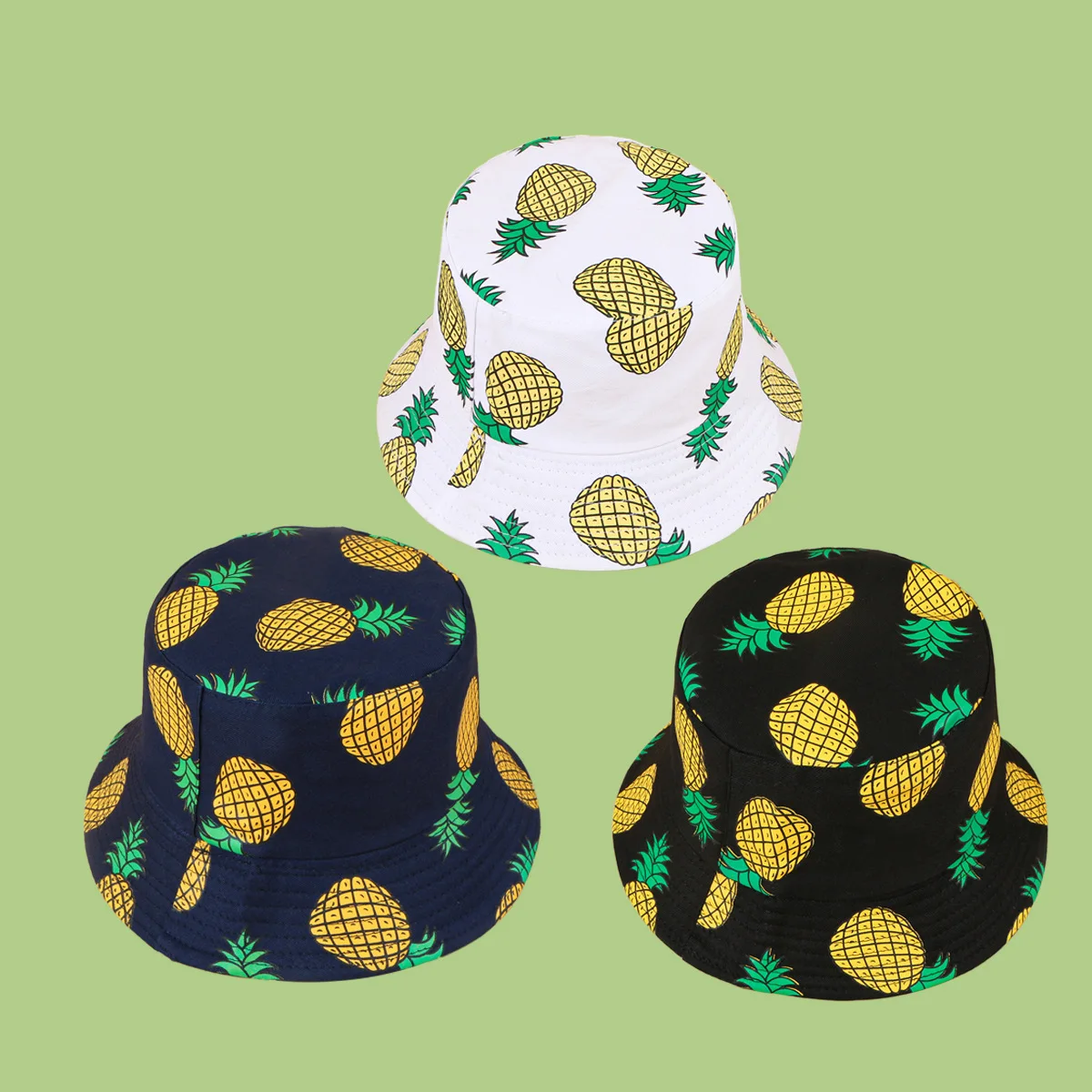 

Summer New Sunshade Bask In Broad Brim Pineapple Fisherman Hat Female Trend Joker Leisure Basin Hat Male