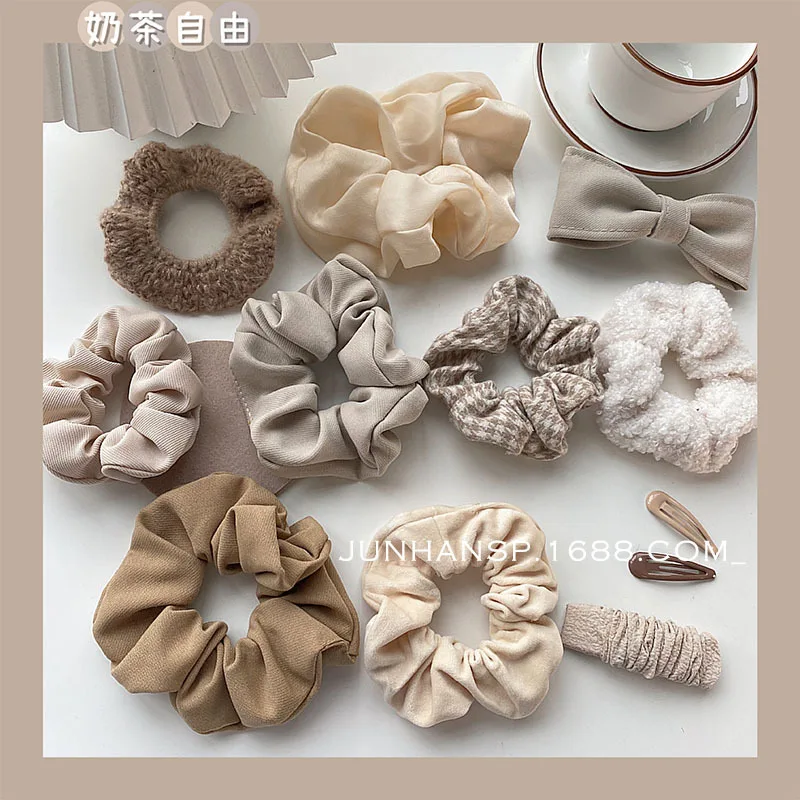 Резинки для волос конский хвост женские теплые Цветные Милые зажимы в стиле