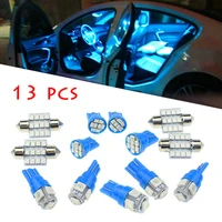 13x ice blue t10 5smd 8smd led bulbs door light license plate lamp car interior dome light for suv truck car styling accessory