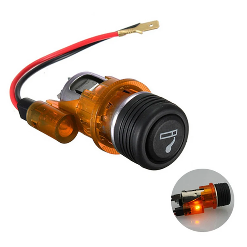 

Mayitr 1pc Car Motorcycle Cigarette Lighter Auxiliary Socket Plug 12V For Mobile Phone Navigation Accessories