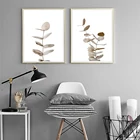 Картина на холсте эвкалипта, ботанические плакаты, картина с сухими листьями, настенные картины для фермерского дома, украшение для гостиной