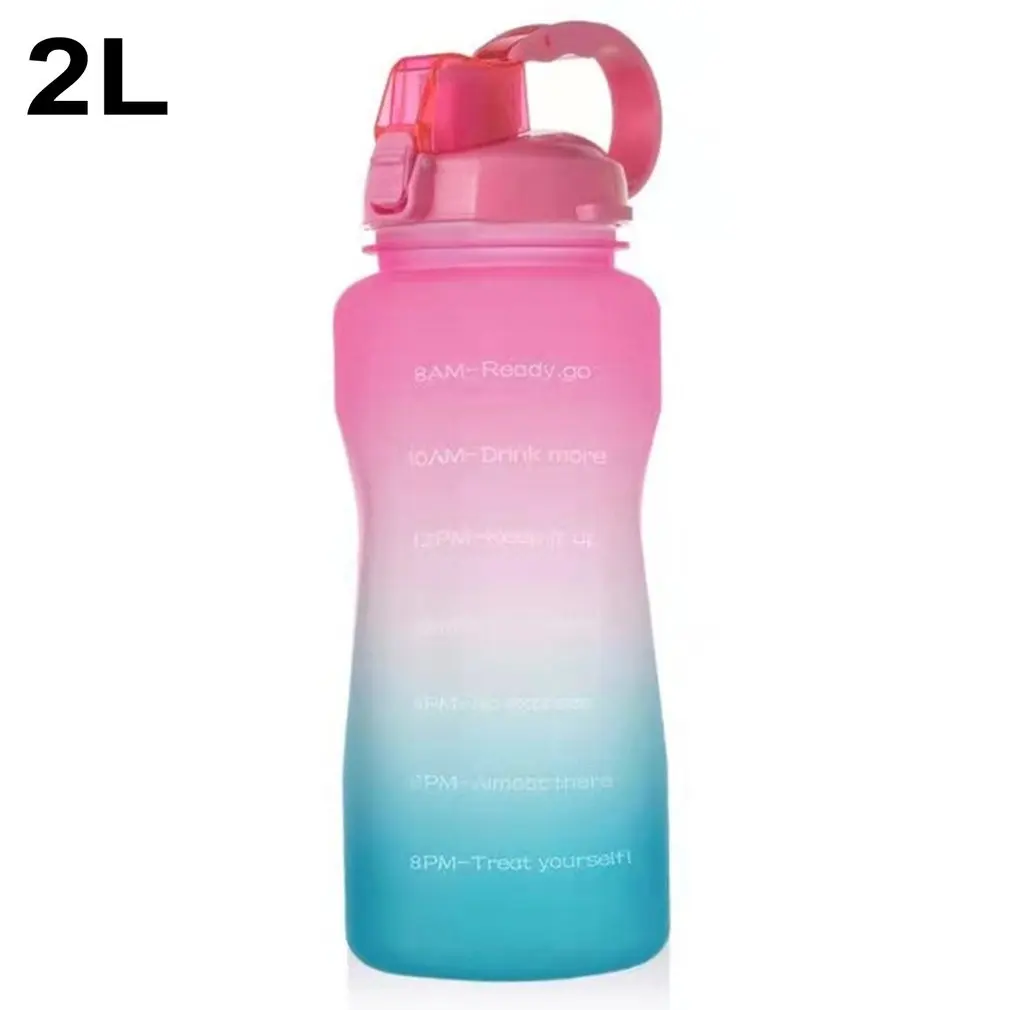 

Water Bottle 3.8 & 2 Litre Large Capacity Outdoor Motivational with Time Marker Fitness Jugs