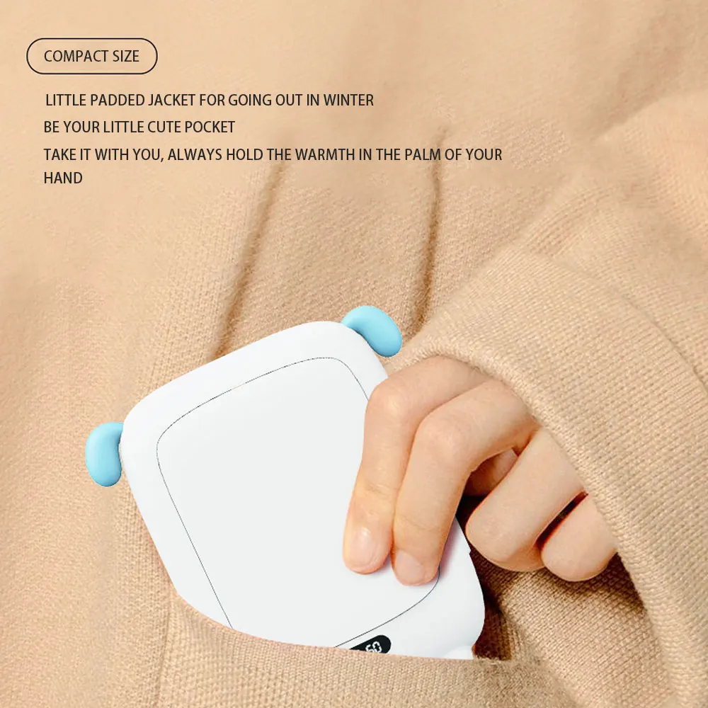 Hand Warmer 2 in 1 Portable Power Bank USB Rechargeable Electric Heater Intelligent Constant Temperature 4000mah |