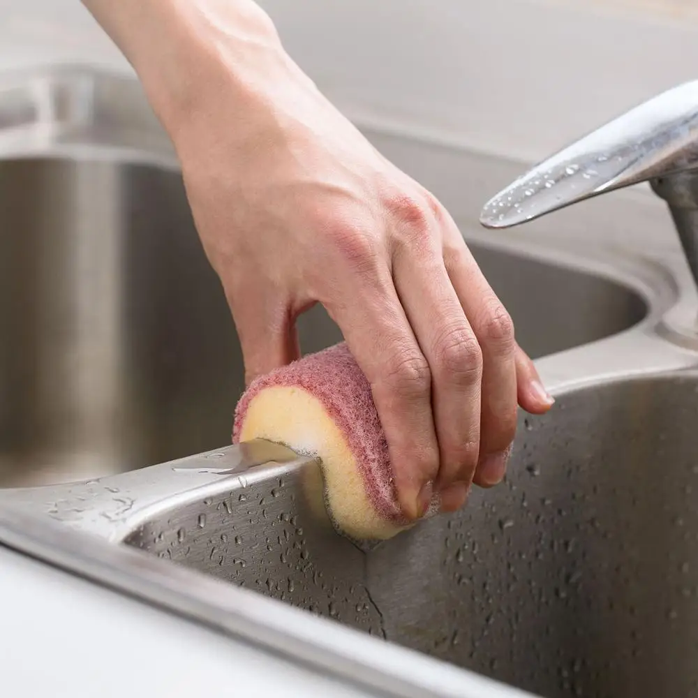 

4PCS Creative Cloud Thick Sponge Strong Decontamination Tableware Glass Wash Dishes Sponge Kitchen Cleaning Tool Scouring Pads