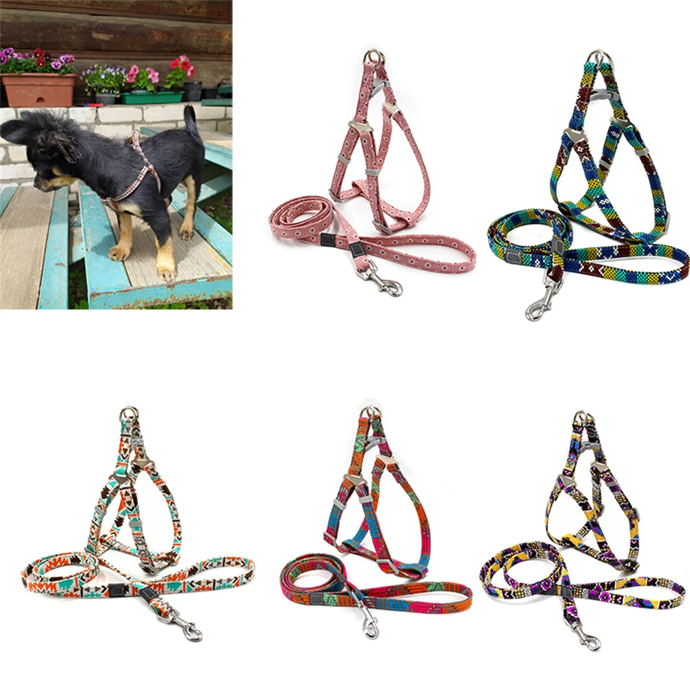 Регулируемый холщовый поводок для собак с рисунком 1 2 м | Дом и сад
