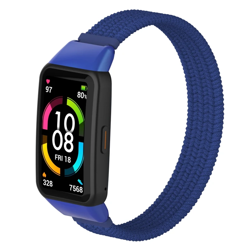 Braided Solo Loop Strap for Huawei Band 6 / 6Pro Smart Watch Wrist Bracelet Woven Fabric Watchband For Huawei Honor Band 6 Wrist