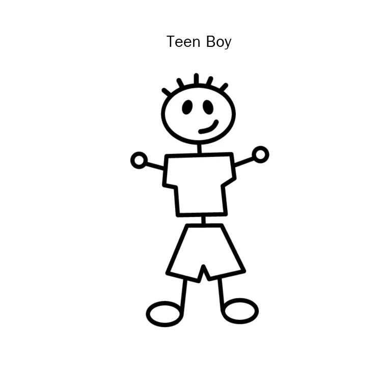 Наклейки на машину с милыми фигурками палочек наклейки для подростков девочек