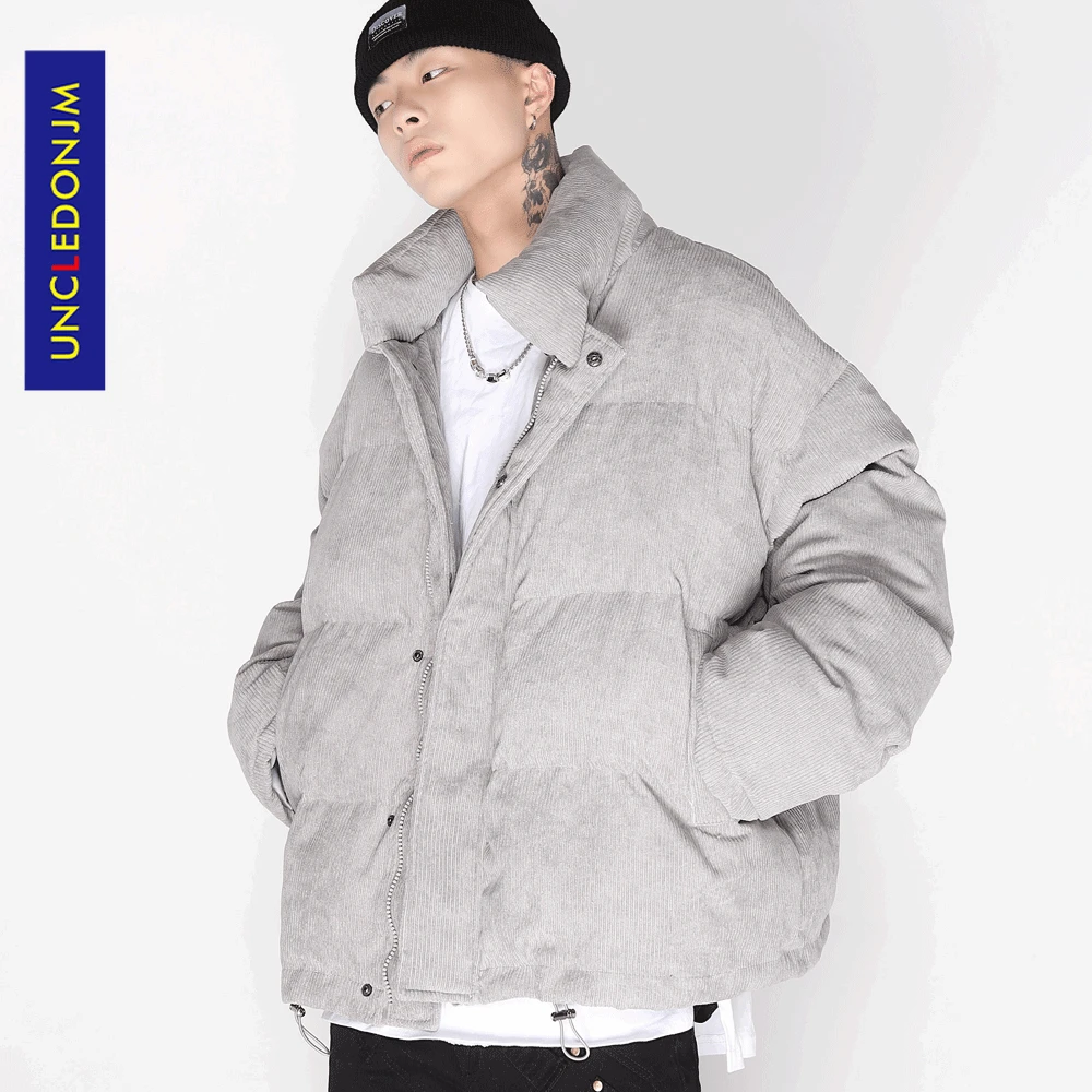 

Вельветовая парка UNCLEDONJM, шикарные Пузырьковые пальто 2021, зимняя куртка для мужчин, пуховая куртка, Мужская одежда, зимнее пальто
