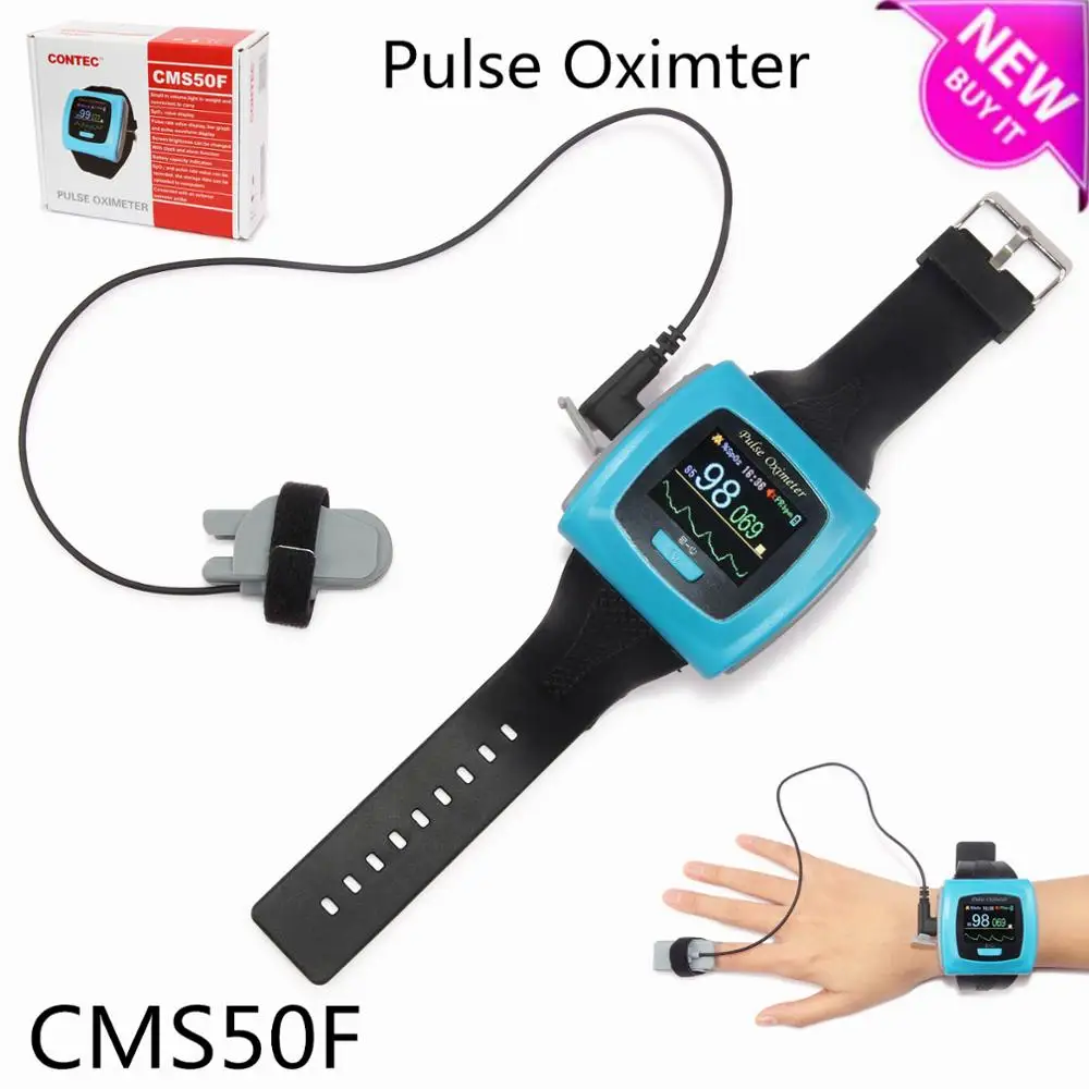 Пульсоксиметр на запястье CONTEC прибор для измерения уровня кислорода в крови Spo2