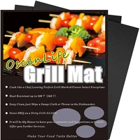 40x33cm bbq non stick mat ptfe grill mat barbecue outdoor resistance baking pad reusable cooking plate clean party kitchen tools