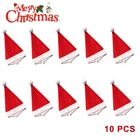 10 шт. мини головной убор Санта Клауса динамик аудио головной убор Вельветовая ткань украшение для вечеривечерние аксессуары для дома Новогодний Декор Рождество