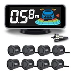 Автомобильный парковочный датчик, радар заднего хода, парктроник с 8 датчиками s, электроника, автоматический детектор, вспомогательный комплект с голосовым зуммером