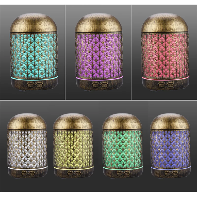 Металл ароматерапия машины 300 мл эфирные масла диффузор увлажнитель воздуха 7