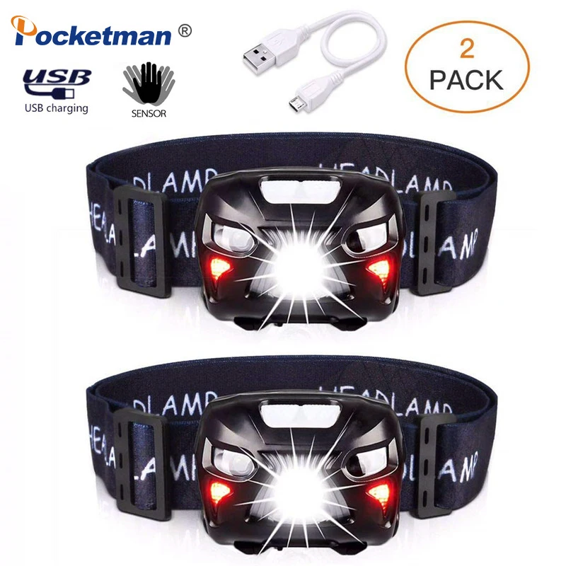 

Налобный фонарь с датчиком движения и зарядкой от USB