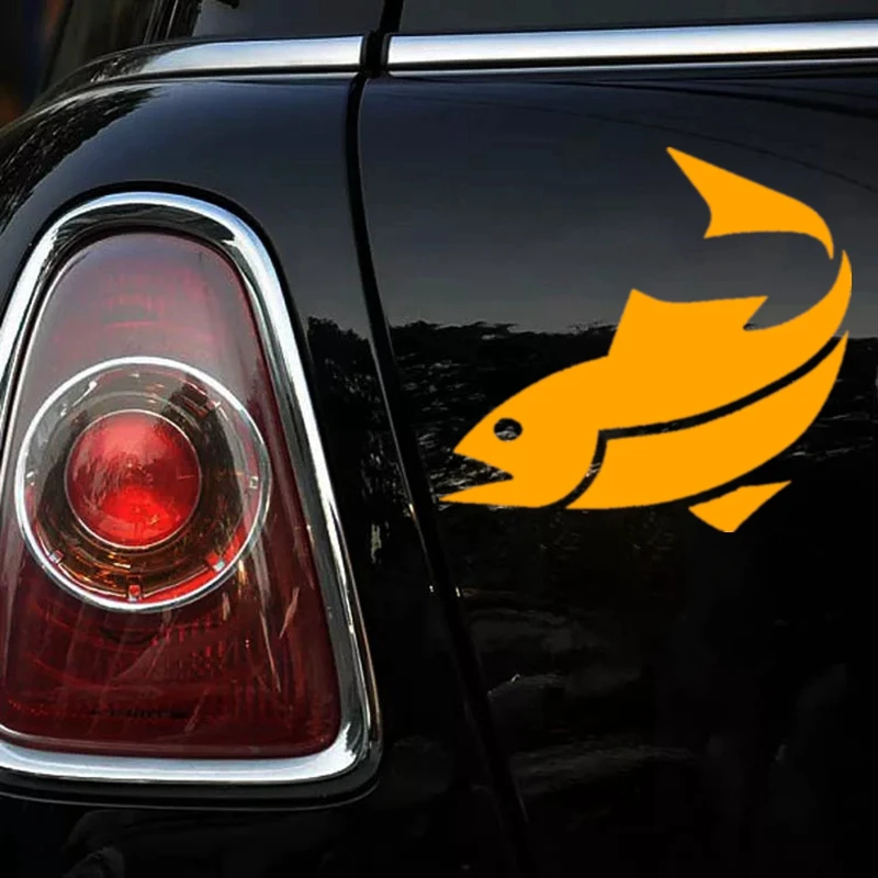 

30122# Reversible Swordfish car sticker reflective vinyl car decal waterproof stickers on car truck bumper rear window