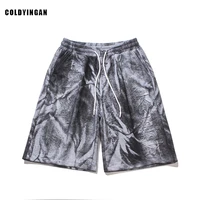 coldyingan mens shorts hip hop summer plus size short homme gradual tie dyed basketball pants sports casual pants men clothing