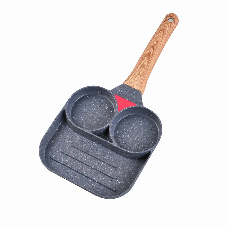 Жареный сковорода для яиц с двойным отверстием плоским дном Пан Творческий