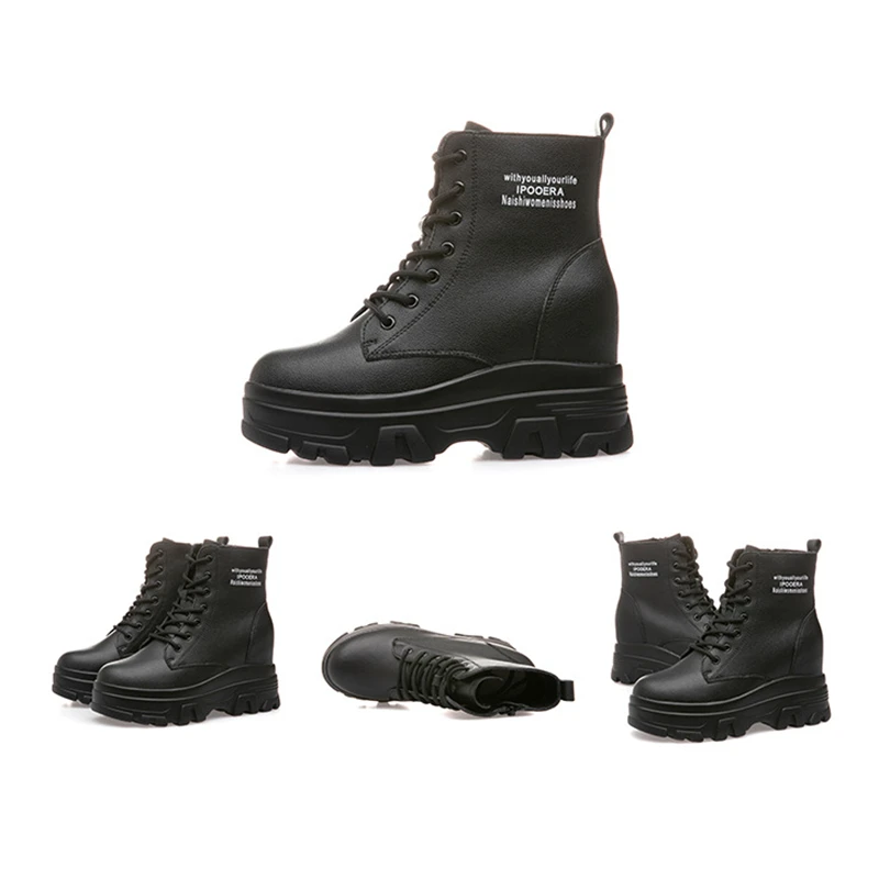 DONGNANFENG/Женская обувь из натуральной кожи ботинки на платформе зимние теплые меху