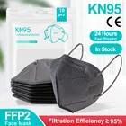 Пылезащитные респираторы FFP2 KN95, 5-100 шт., 5 слоев фильтра, дышащие защитные маски для полости рта