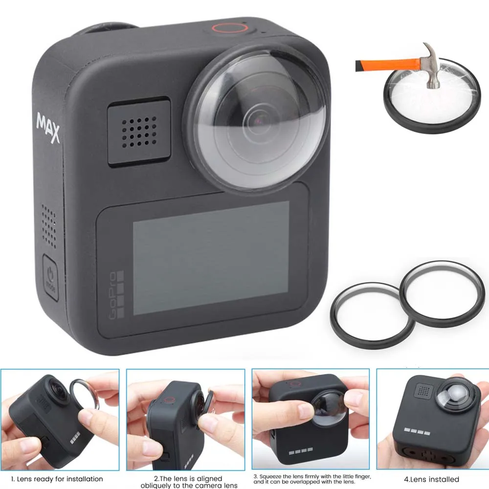JINSERTA 2 шт. Защитная крышка для фильтра объектива с защитой от царапин GoPro Max пленка