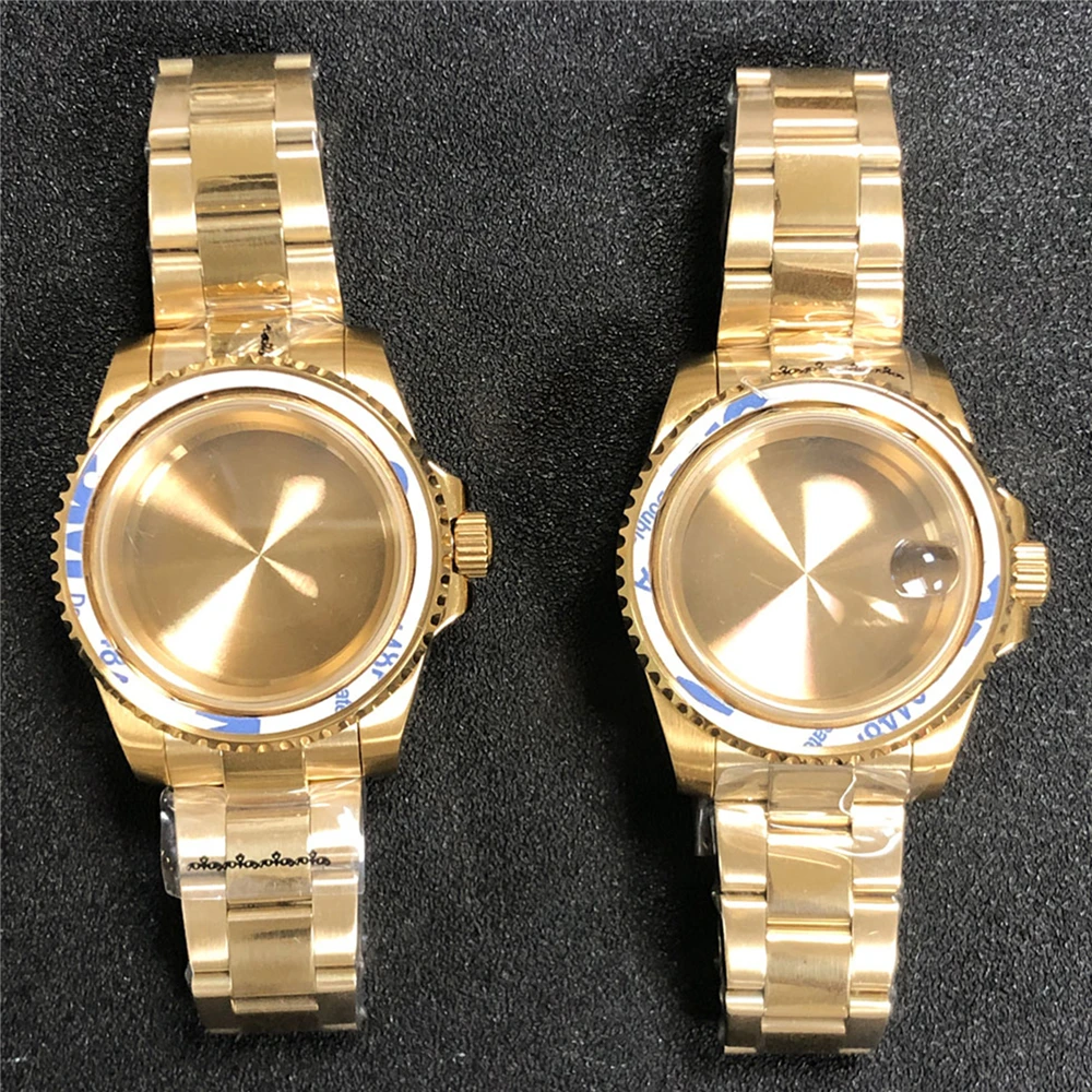 40mm Men Watch Case Steel Strap Anti Scraches Sapphire Glass With Magnifier For NH35/NH36 Movement Sub Shell Set | Электроника
