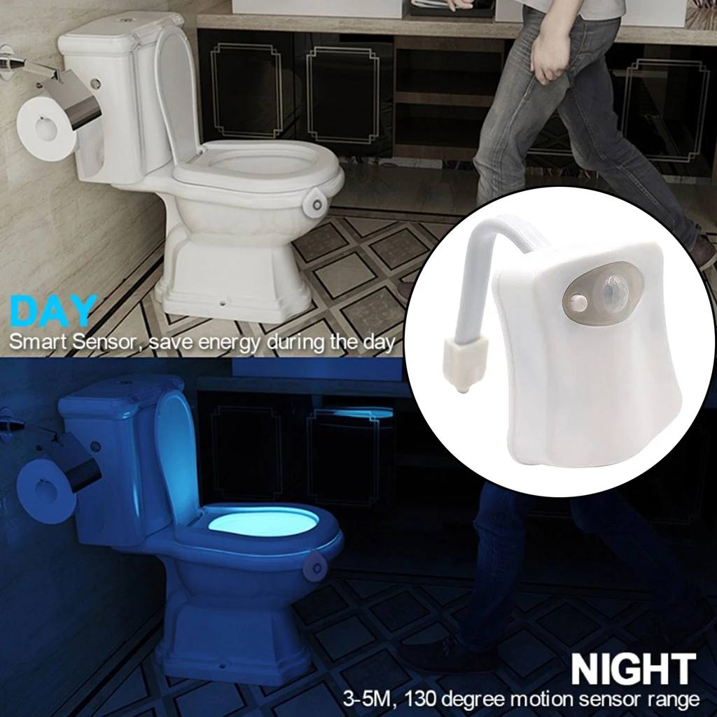 

Toilet Night Light Motion Sensor Colors Changing Bathroom Nightlight