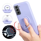 Силиконовый чехол с кольцом для Samsung Galaxy S 21 20 Plus Ultra FE, магнитный телефонный чехол с жидкостным держателем для Galaxy A 10 20 30 50 71