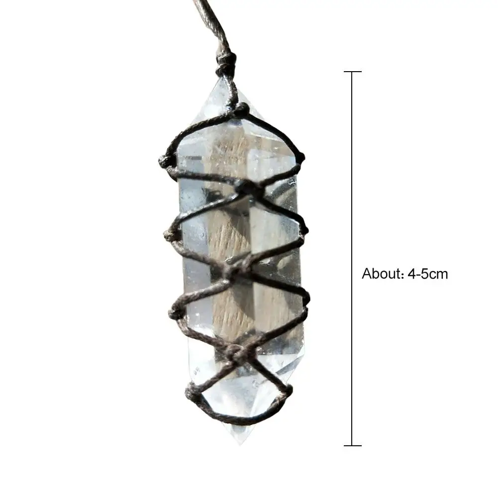 4 5 см двойной наконечник белый кулон из природного кристалла флюорит кварцевый