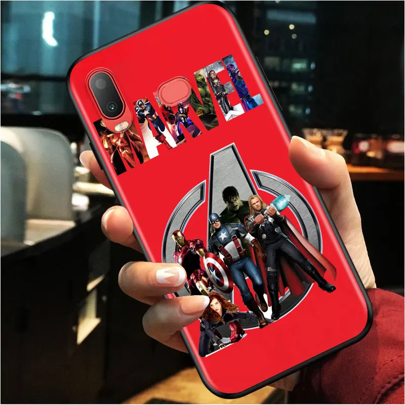 

-Marvel The Avengers for Samsung A3 A5 A6 A7 A8 A9 A6S A750 A8S 2016 2017 2018 Star Plus TPU Black Phone Case