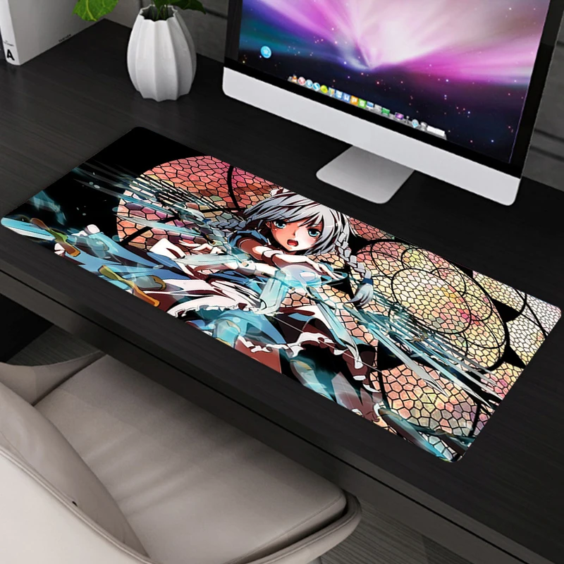 

Super Size gaming mouse pad Sakuya Izayoi Rubber non slip Desk mause pad Durable High Quality table mat xxl 900x400 Keyboard Mat