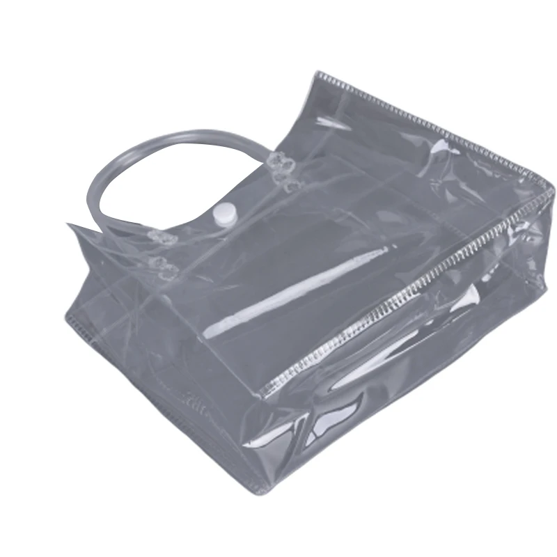1 Piece Clear Tote Bag PVC Transparent Shopping Shoulder Handbag Stadium Approved Environmentally Storage Bags | Дом и сад