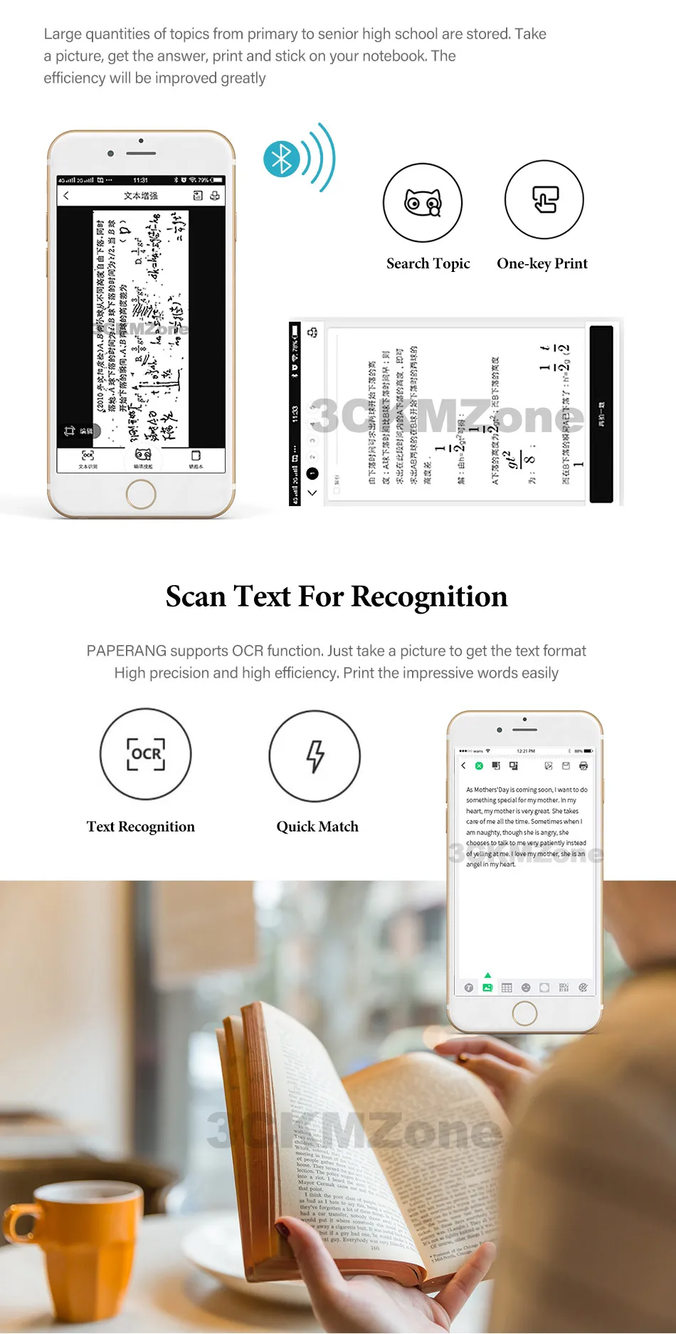 PAPERANG P2 Карманный принтер портативный Bluetooth принтер Телефон фото беспроводное соединение тепловой Мини карманный принтер этикеток 300 точек/дюйм