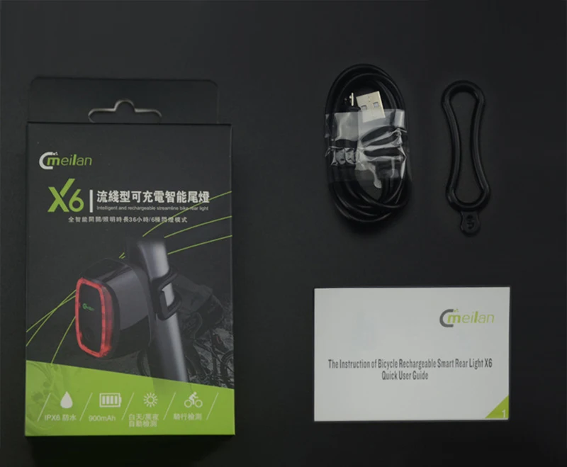 X6 6 Modes Bike Tail Light IPX5 Waterproof 5V 0.5A USB Charge LED Mountain Cycle Lamp Flashlight Smart Brake Accessories | Спорт и