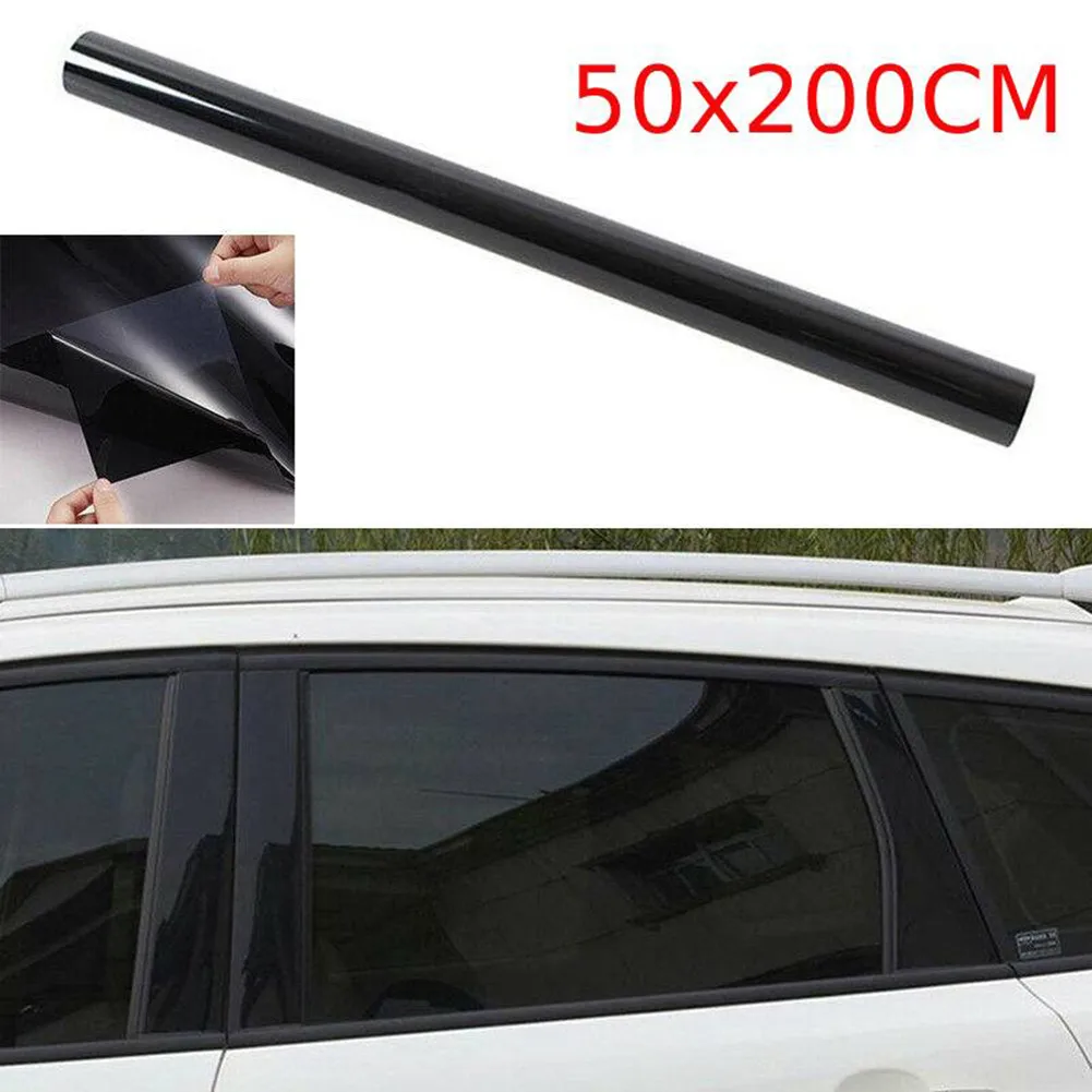 

200x50cm черные туфли высокого качества автомобильные окна оттенок 5% VLT Стикеры наклейка + скребок для Стикеры