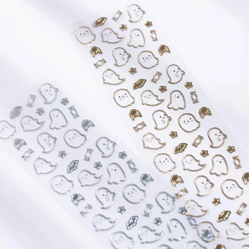 

5pcs Transparent Hot Stamping Gold And Silver Stickers DIY Stick Label Diary Stationery Album Stickers