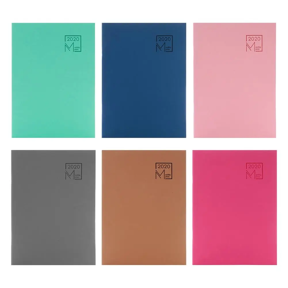 Ежемесячный Планировщик 2020 кожаный чехол 12 месячный планировщик 24 листа дневник