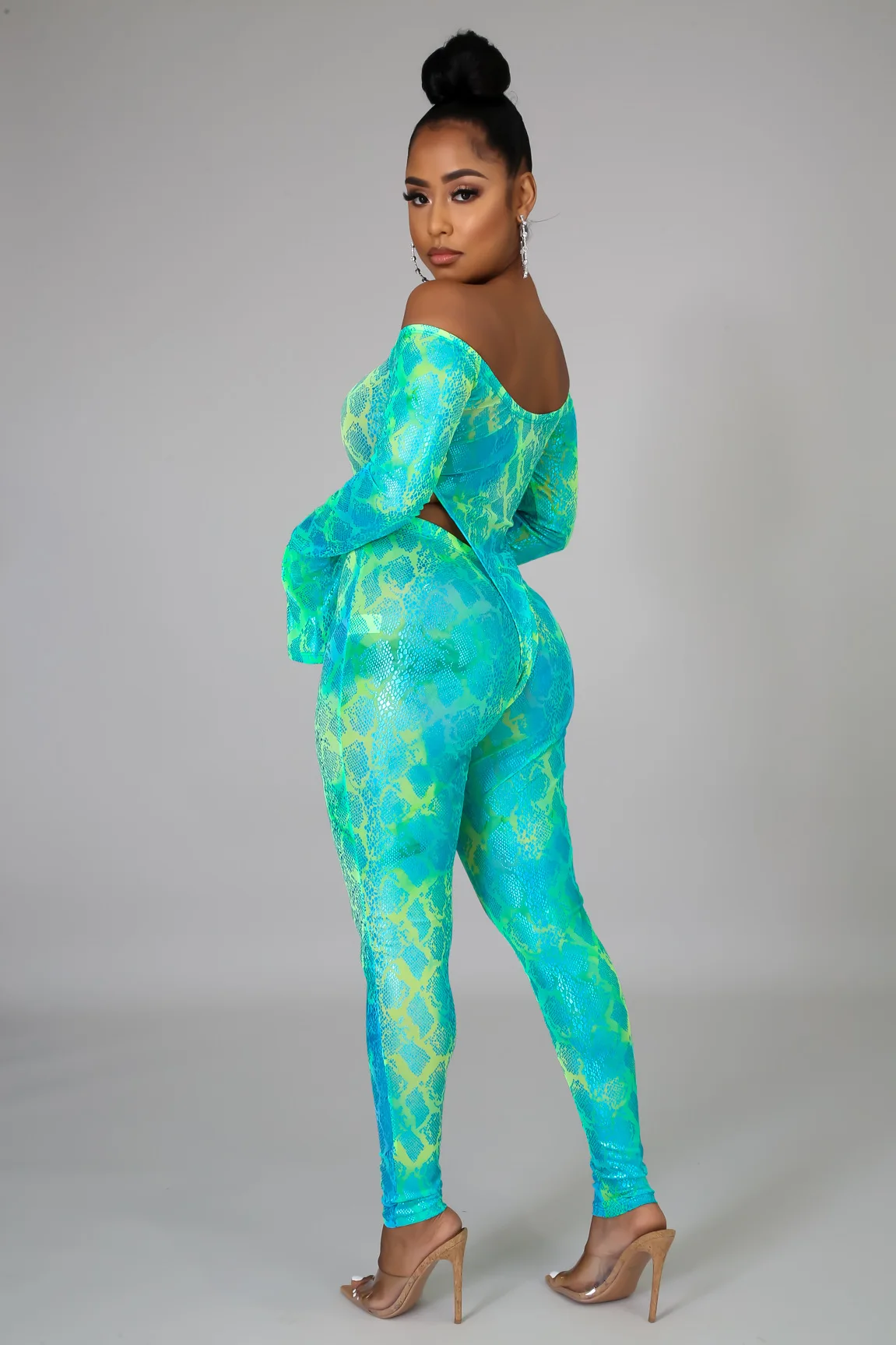 Женские спортивные костюмы с принтом флуоресцентный принт боди + штаны